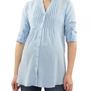 Indigo poppy maternity and nursing top. Brand new.